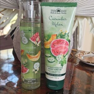 Bath & Body Works Cucumber Melon Mist & Cream Set